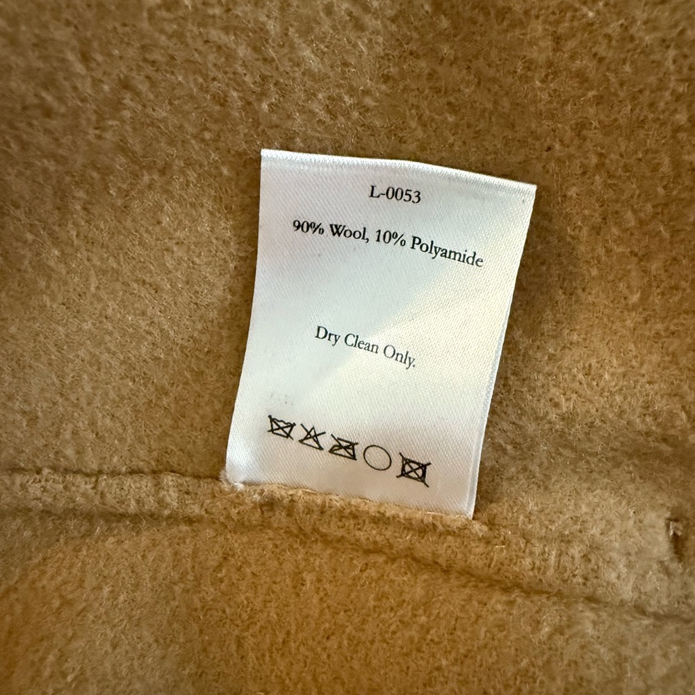 Olive UK Classic Tan Camel Wool Trench Coat with Belt - Picture 10 of 13